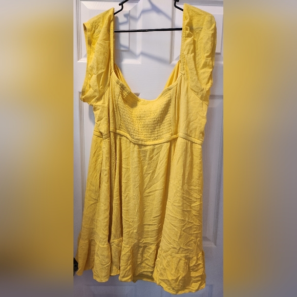 Torrid, MINI GAUZE PUFF SLEEVE SKATER DRESS, Plus Size 5X. - Picture 15 of 17